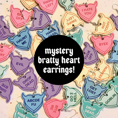 Bratty Heart Mystery Earrings