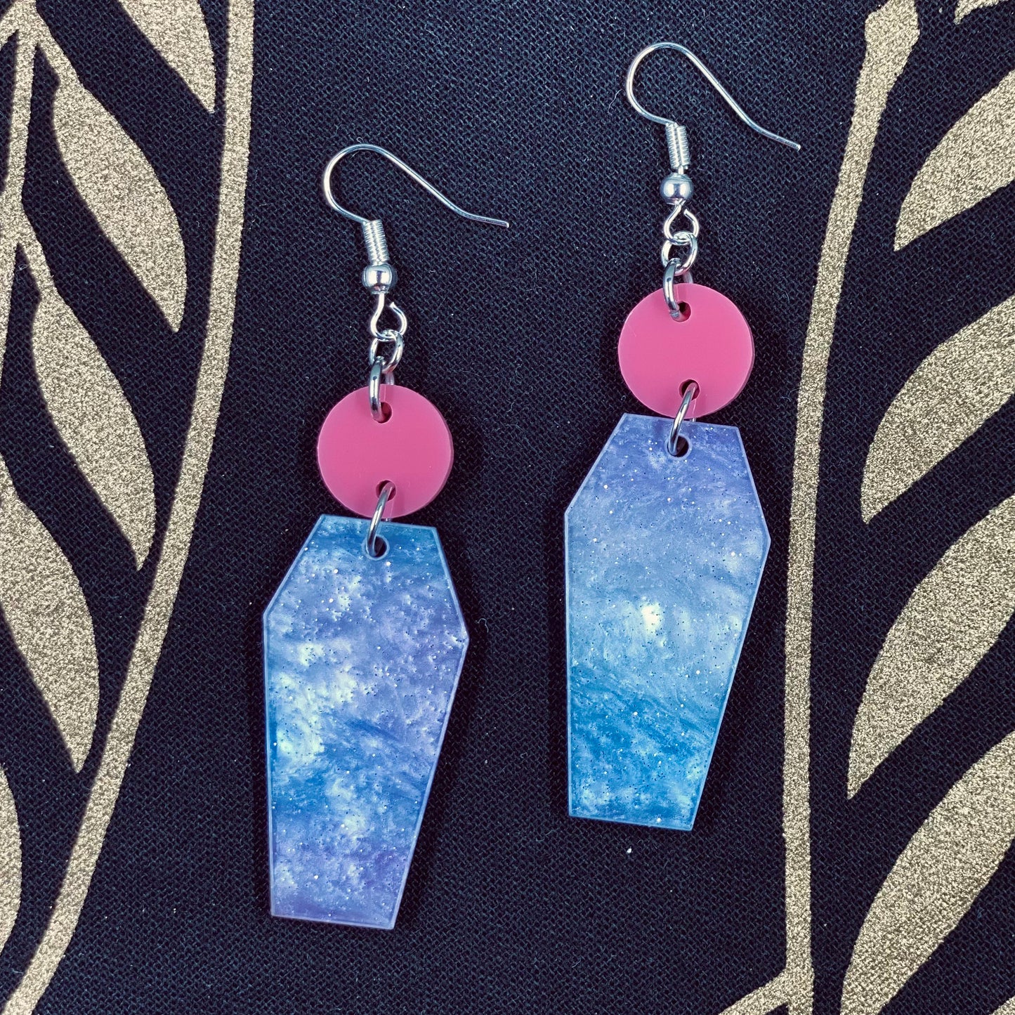 Cotton Candy Casket Earrings