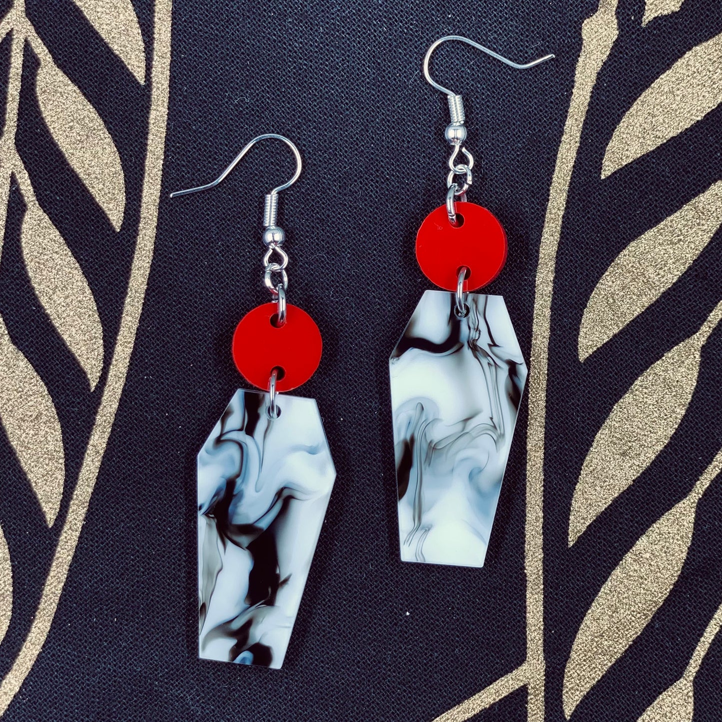 Smoke and Mirrors Casket Earrings