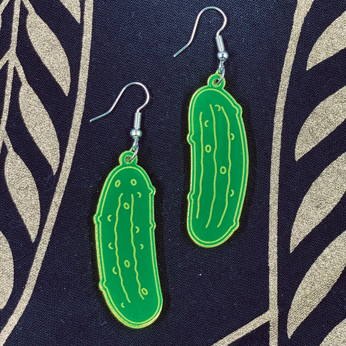 Neon Pickle Earrings