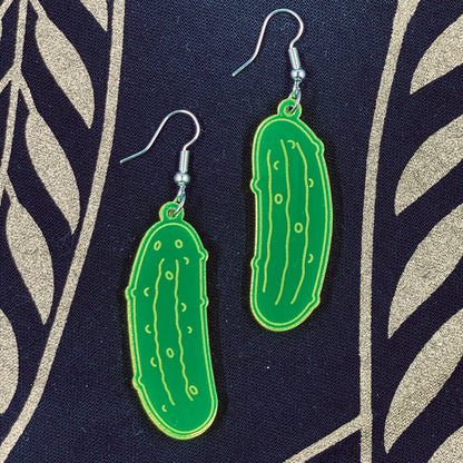 Neon Pickle Earrings