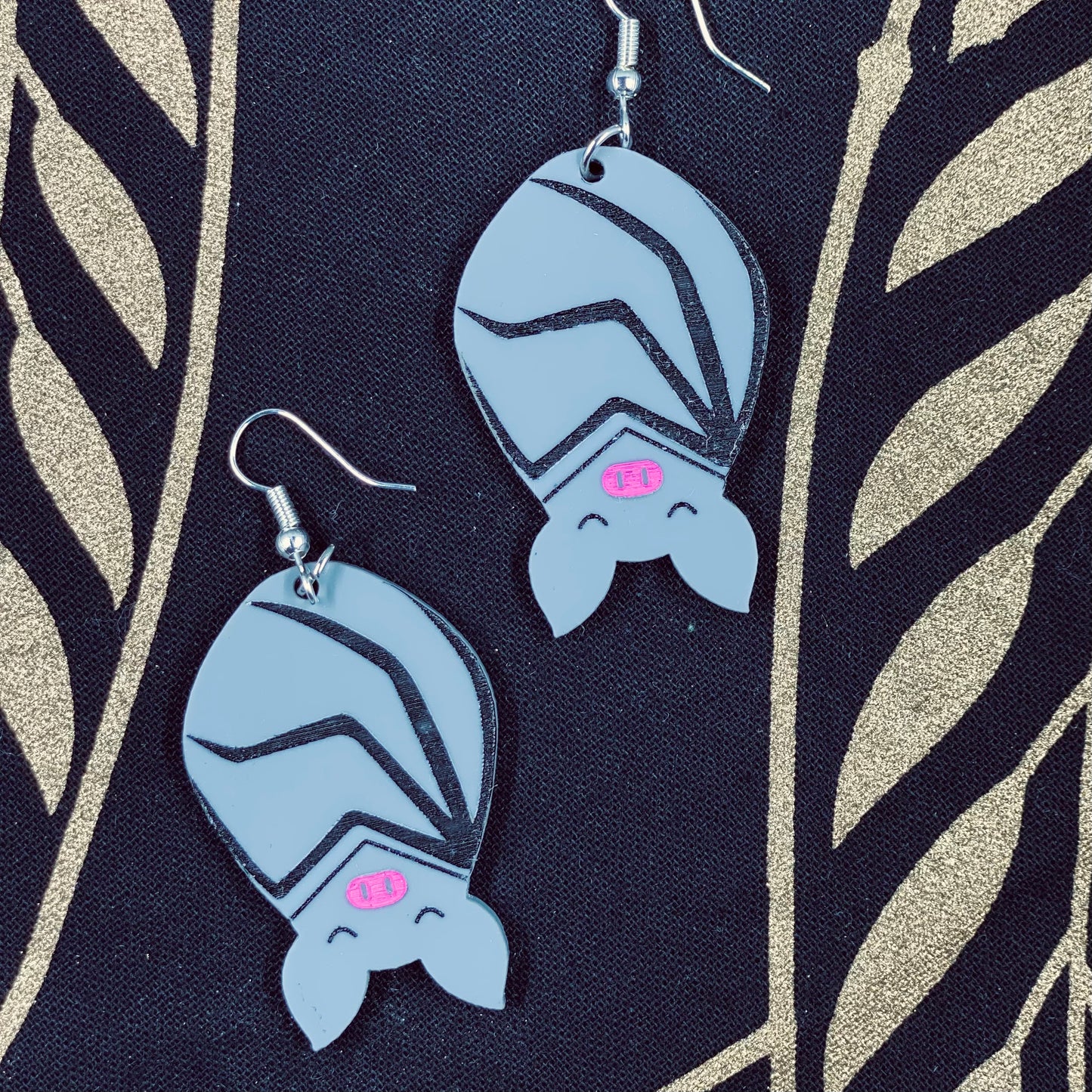 Hanging Bat Earrings