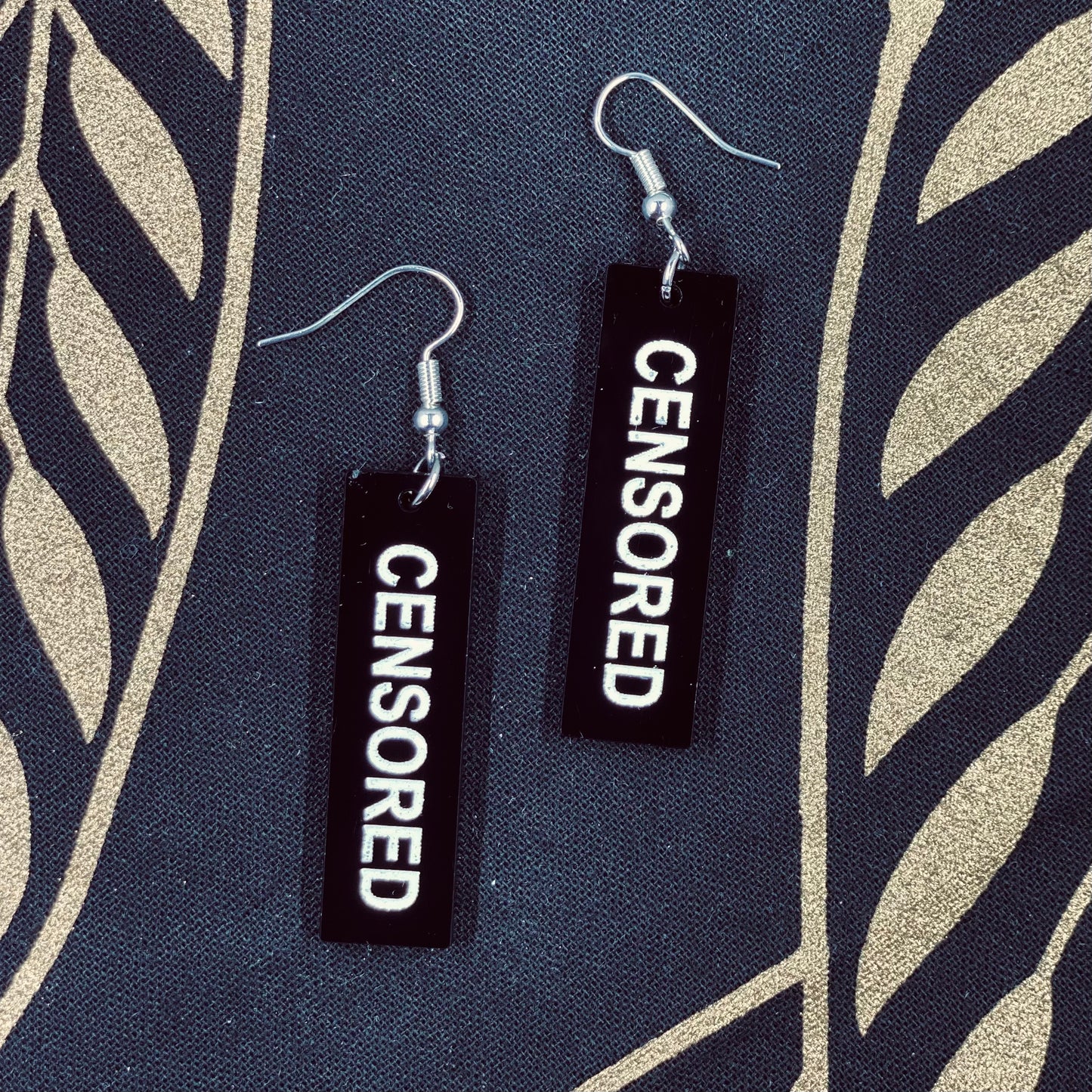 Censor Bar Earrings