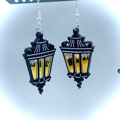 Iridescent Light Victorian Lantern Earrings