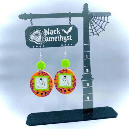 Spooky Glow in the Dark Virtual Pet Earrings