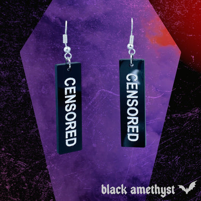 Censor Bar Earrings