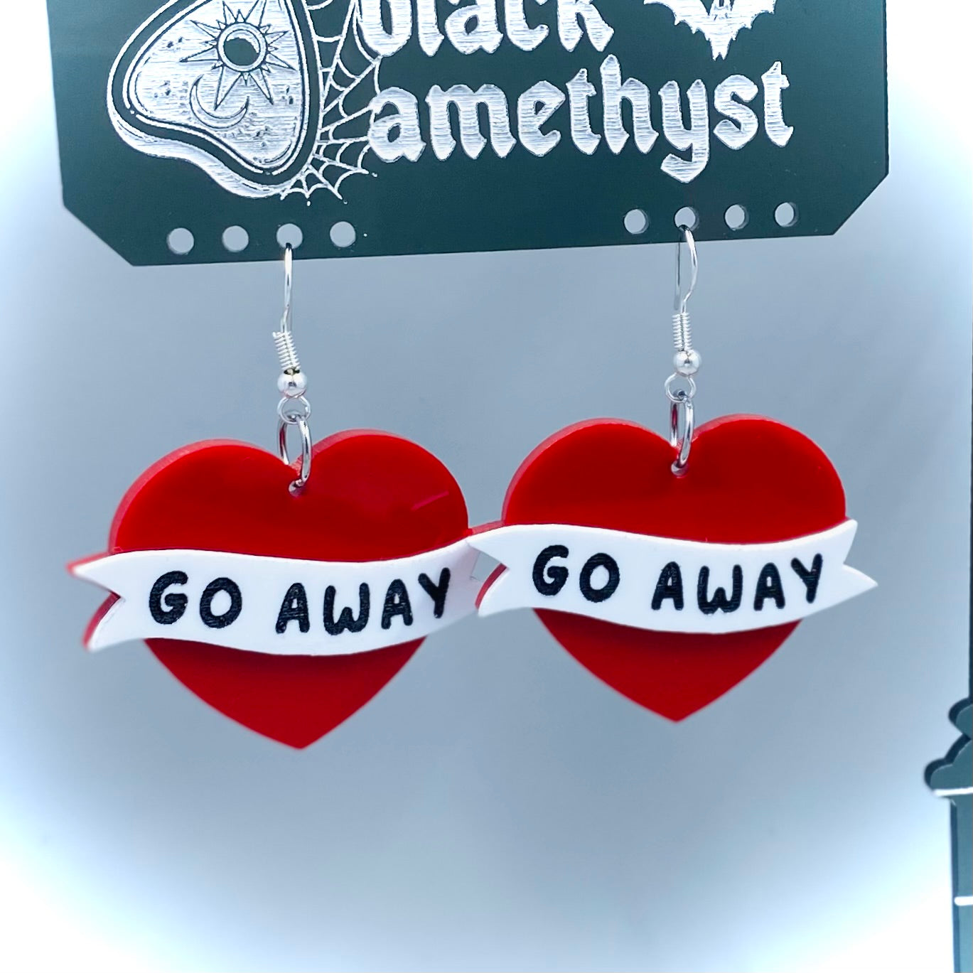 Go Away Heart Earrings