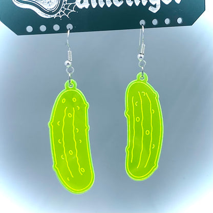 Neon Pickle Earrings