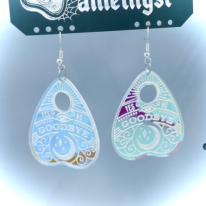 Iridescent Ouija Planchette Earrings