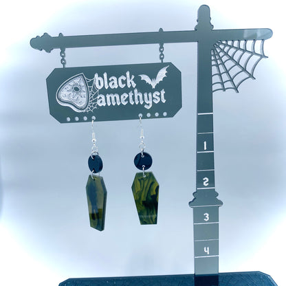 Sludge Drip Casket Earrings