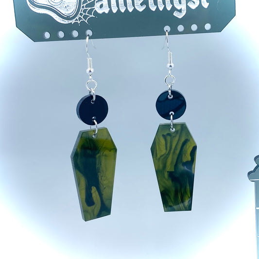 Sludge Drip Casket Earrings