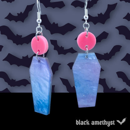 Cotton Candy Casket Earrings