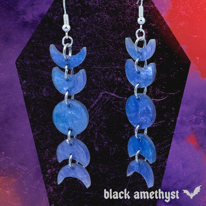 Cotton Candy Moon Phases Dangle Earrings