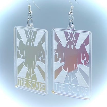 The Scare Ghost Tarot Card Iridescent Earrings