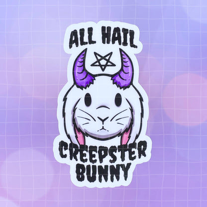 Black Amethyst All Hail the Creepster Bunny Vinyl Sticker 