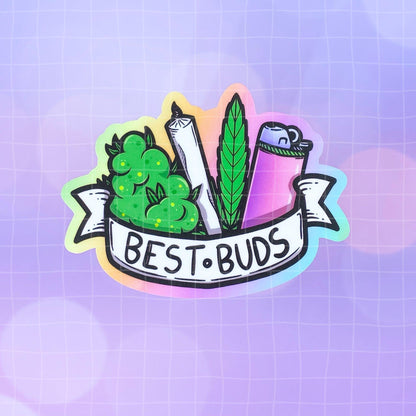 Black Amethyst Best Buds Vinyl Sticker- 2 Variations! 