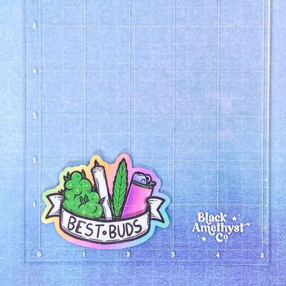 Black Amethyst Best Buds Vinyl Sticker- 2 Variations! 