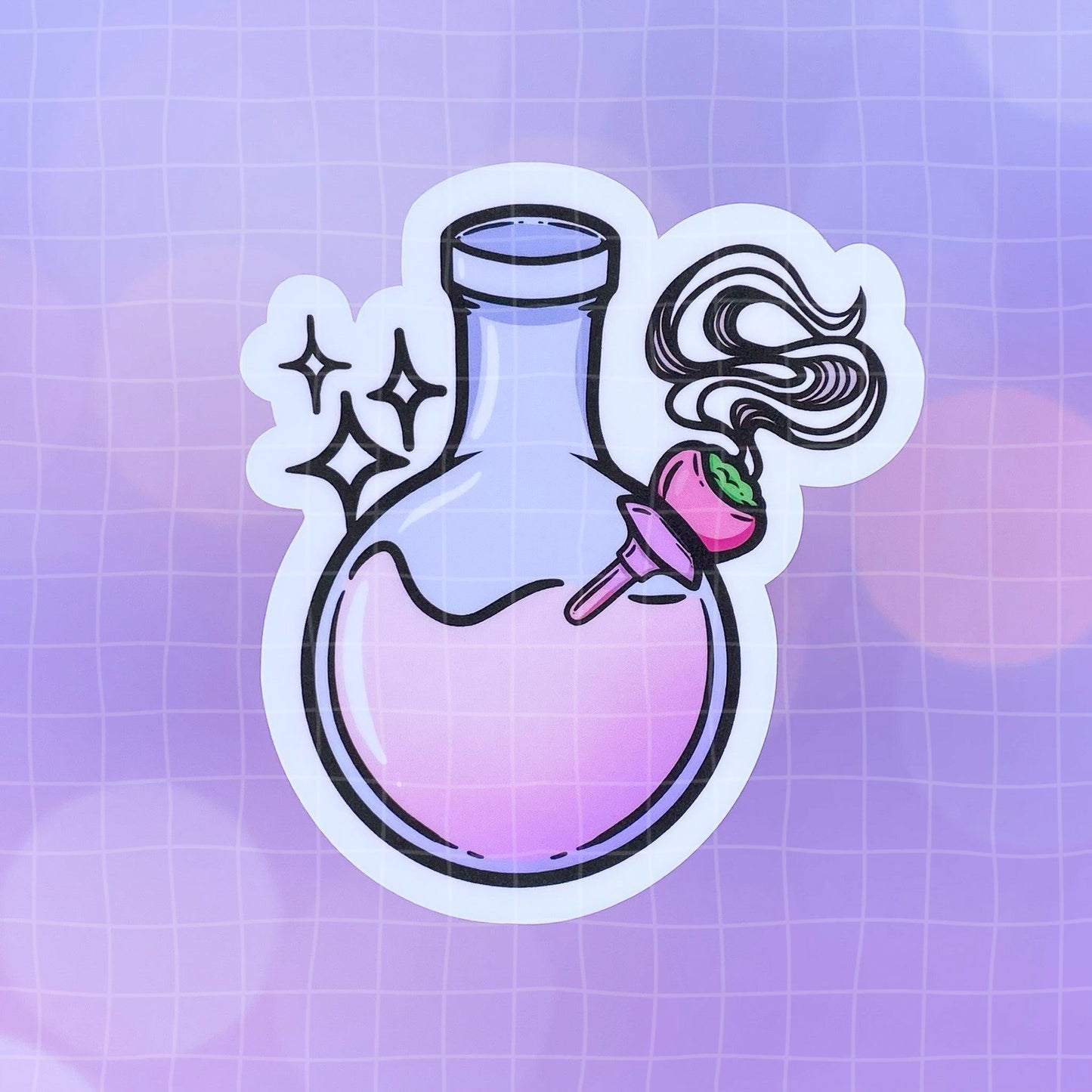 Black Amethyst Bong Vinyl Sticker 