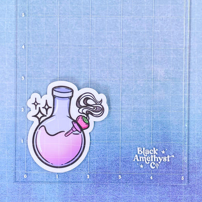 Black Amethyst Bong Vinyl Sticker 