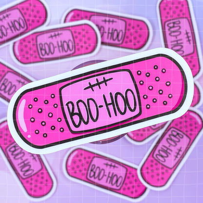 Black Amethyst Boo Hoo Bandage Vinyl Sticker 