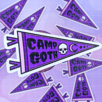 Black Amethyst Camp Goth Pennant Vinyl Sticker 