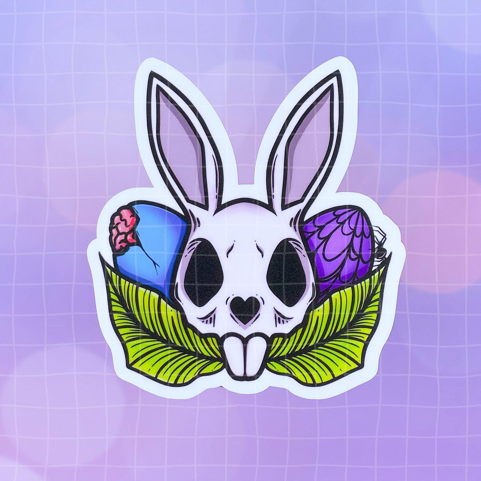 Black Amethyst Creepster Bunny Vinyl Sticker 