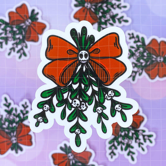 Black Amethyst Creepy Mistletoe Vinyl Sticker 