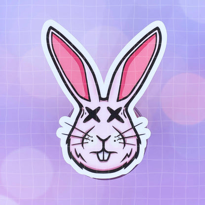 Black Amethyst Dead Bunny Vinyl Sticker 