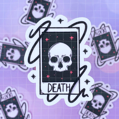 Black Amethyst Death Tarot Card Vinyl Sticker 