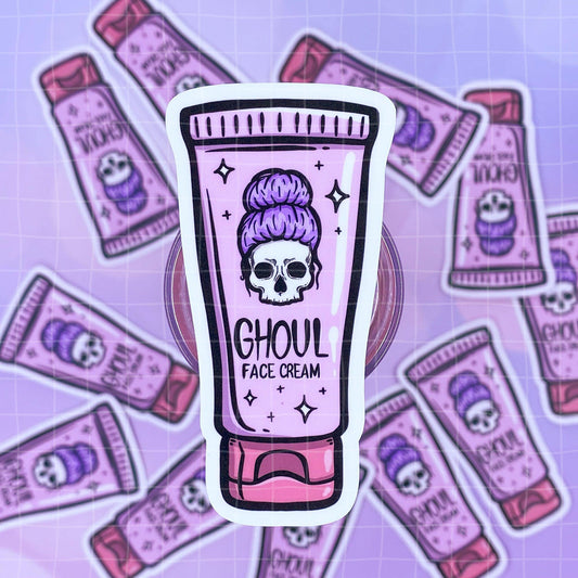 Black Amethyst Ghoul Cream Bottle Vinyl Sticker 