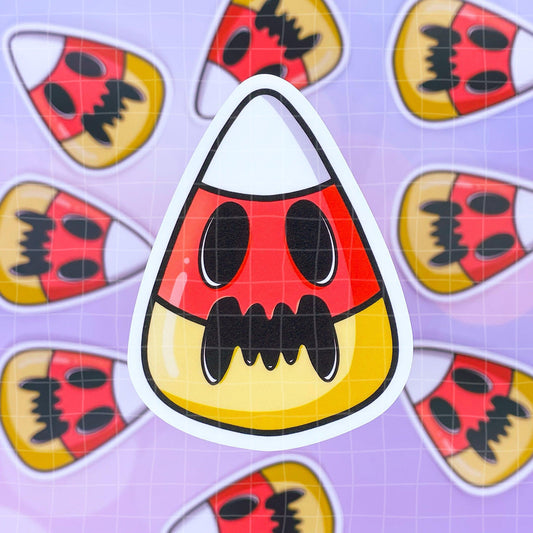 Black Amethyst Haunted Candy Corn Vinyl Sticker 