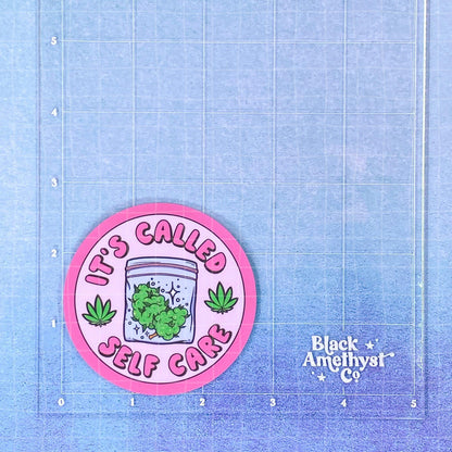 Black Amethyst It's Called Self Care Bag Vinyl Sticker 