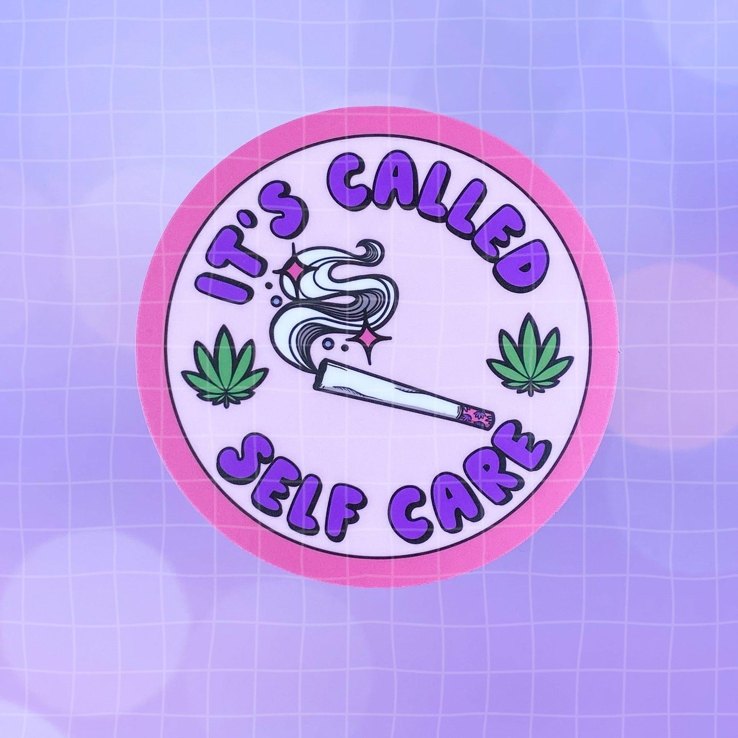 Black Amethyst It's Called Self Care Joint Vinyl Sticker 