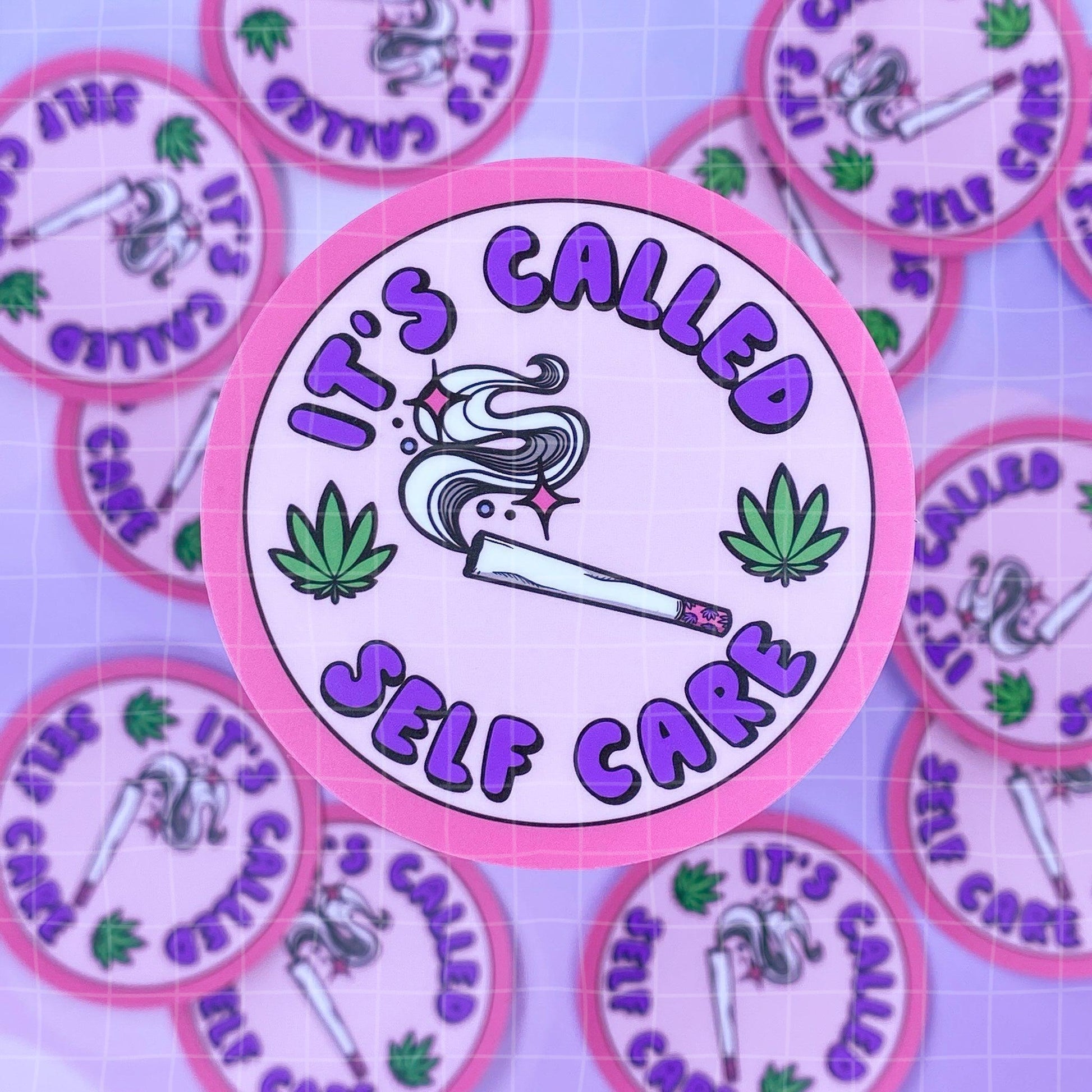 Black Amethyst It's Called Self Care Joint Vinyl Sticker 