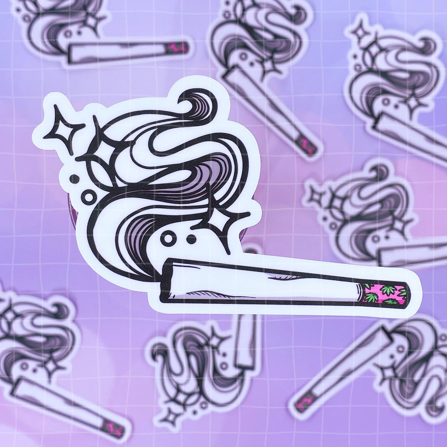 Black Amethyst Joint Vinyl Sticker 