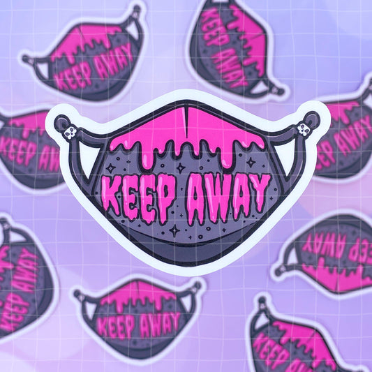 Black Amethyst Keep Away Mask Vinyl Sticker 