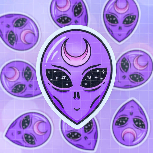 Black Amethyst Mystic Alien Vinyl Sticker 