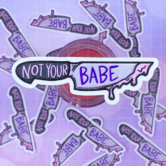 Black Amethyst Not Your Babe Knife Vinyl Sticker 