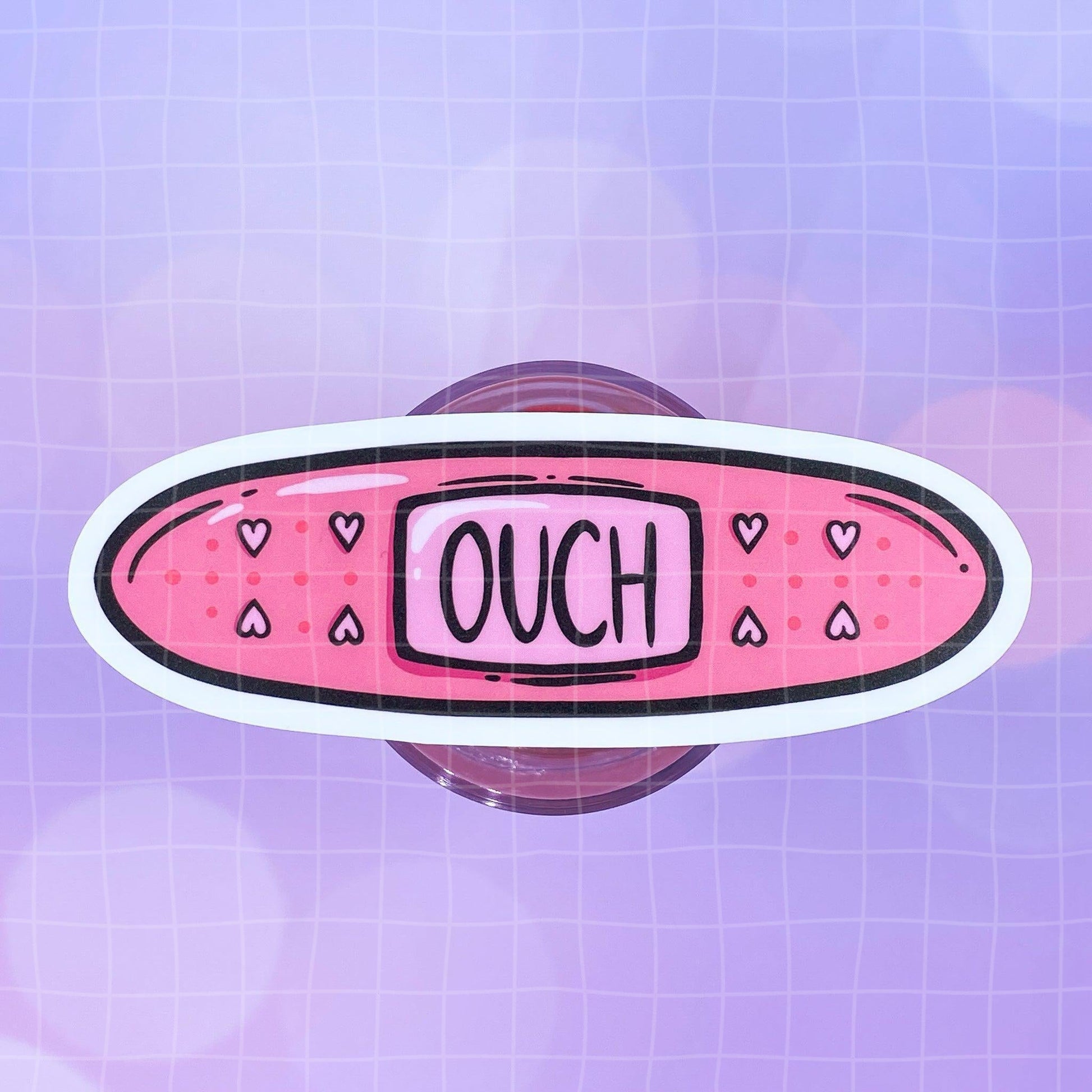 Black Amethyst Ouch Bandage Vinyl Sticker 