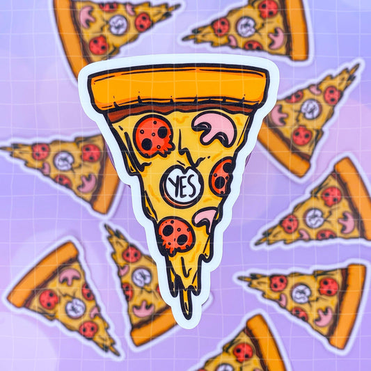 Black Amethyst Pizza Planchette Vinyl Sticker 