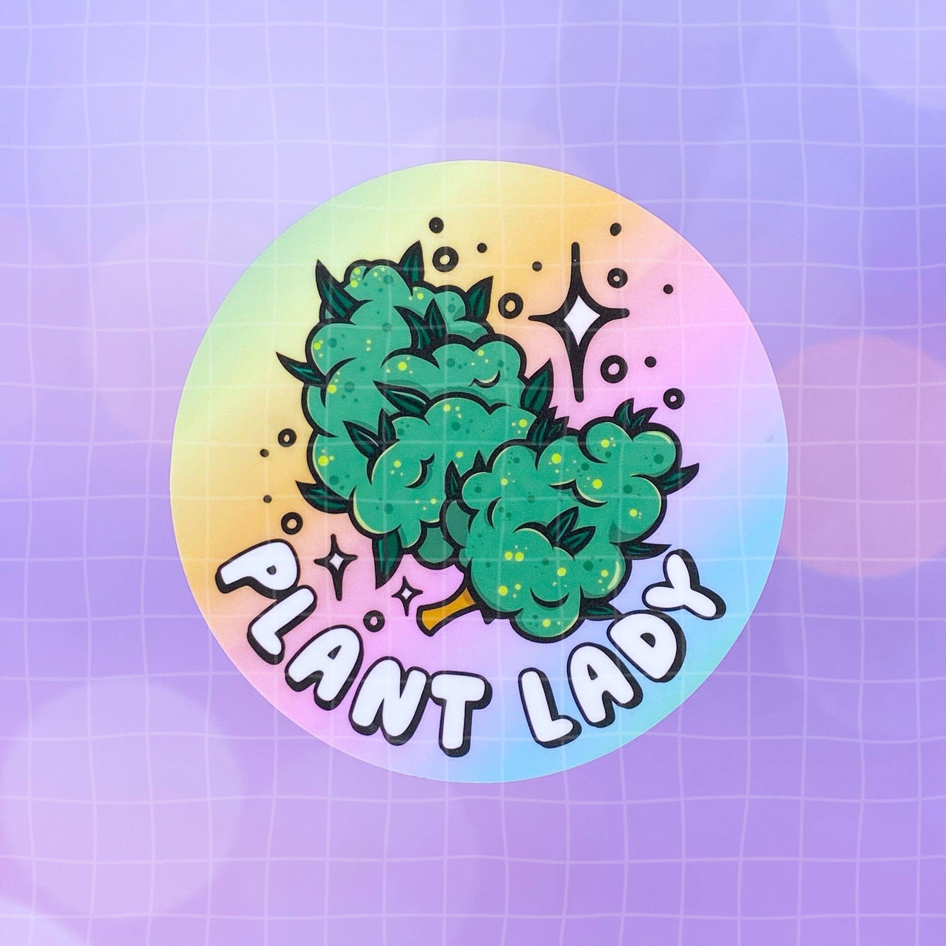 Black Amethyst Plant Lady Bud Vinyl Sticker 