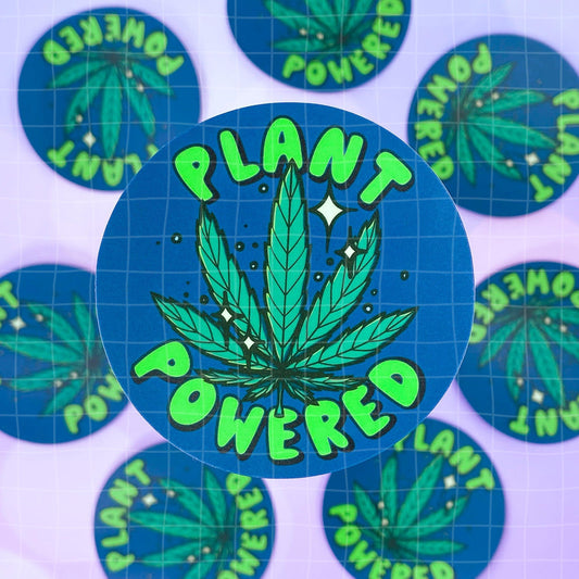 Black Amethyst Plant Powered Vinyl Sticker 