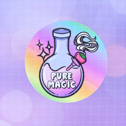 Black Amethyst Pure Magic Bong Vinyl Sticker 