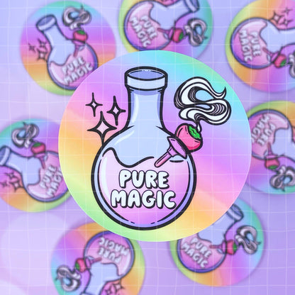 Black Amethyst Pure Magic Bong Vinyl Sticker 