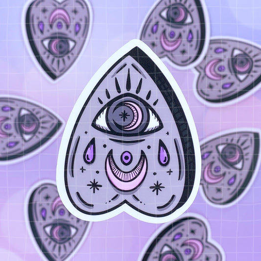 Black Amethyst Seeing Eye Planchette Vinyl Sticker 