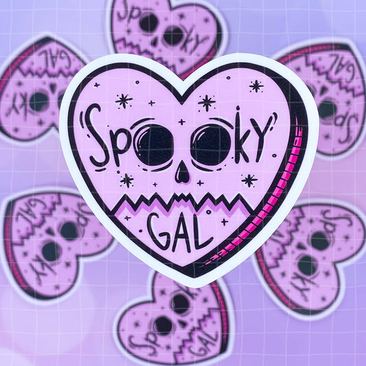 Black Amethyst Spooky Gal Vinyl Sticker 