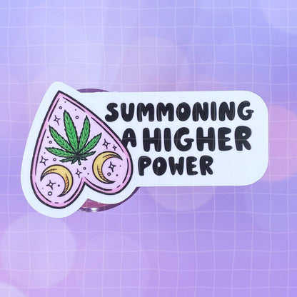 Black Amethyst Summoning Higher Power Canna Planchette Vinyl Sticker 