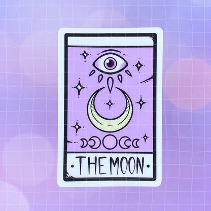 Black Amethyst The Moon Tarot Card Vinyl Sticker 