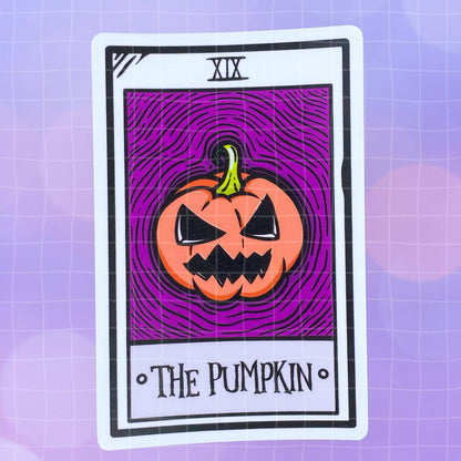 Black Amethyst The Pumpkin Tarot Card Vinyl Sticker 