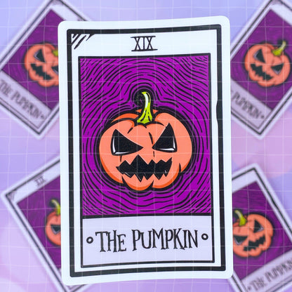 Black Amethyst The Pumpkin Tarot Card Vinyl Sticker 